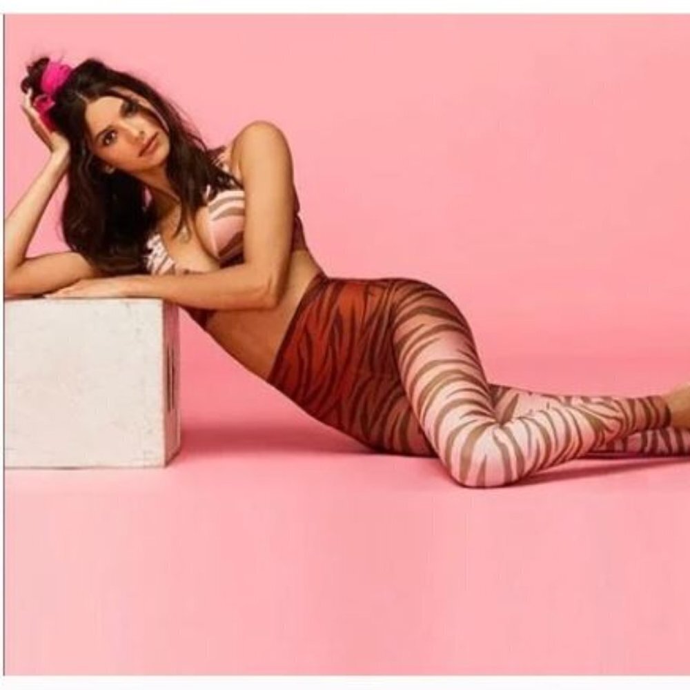 Beach Riot Pink and Brown Zebra Leggings